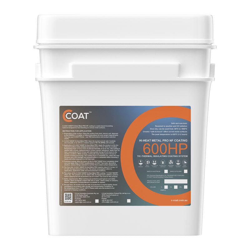 C - COAT 600HP Hi - Heat PRO NF Coating - AKA Acoustics Pty Ltd