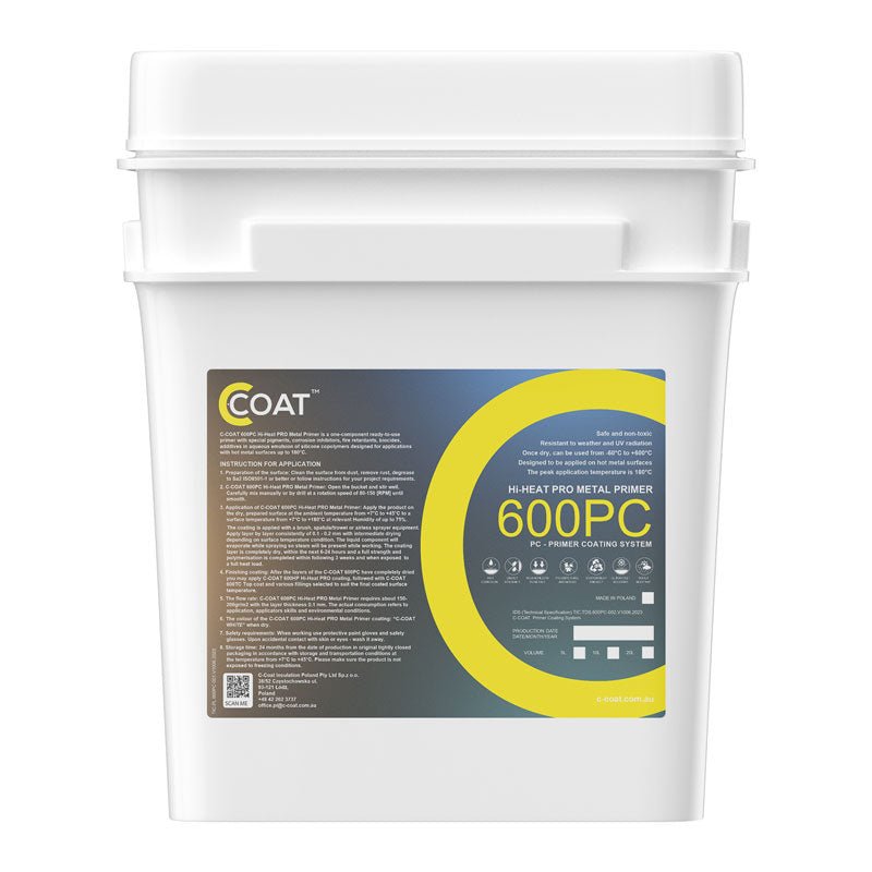 C - COAT 600PC – Water - based Hi - Heat PRO Primer - AKA Acoustics Pty Ltd