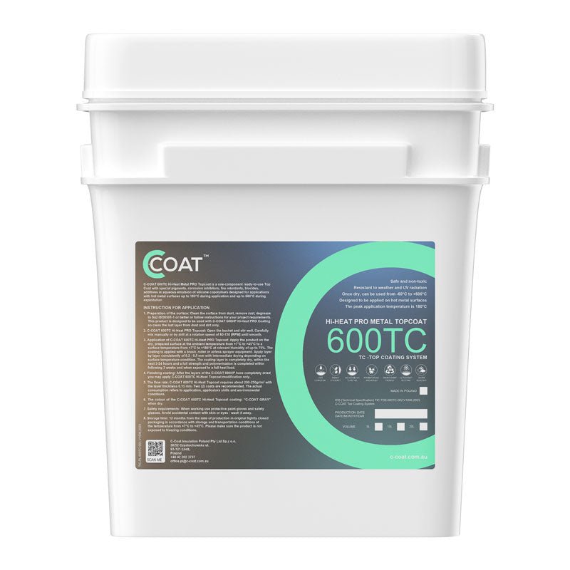 C - COAT 600TC – Hi - Heat Metal PRO Topcoat - AKA Acoustics Pty Ltd