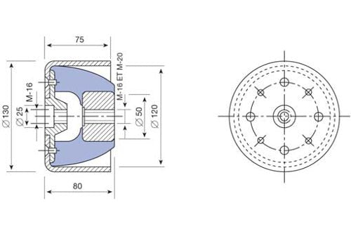 Coupling, Elastic – D.P. A4 type - AKA Acoustics Pty Ltd