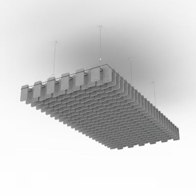 Mesh Baffles Offset - AKA Acoustics Pty Ltd