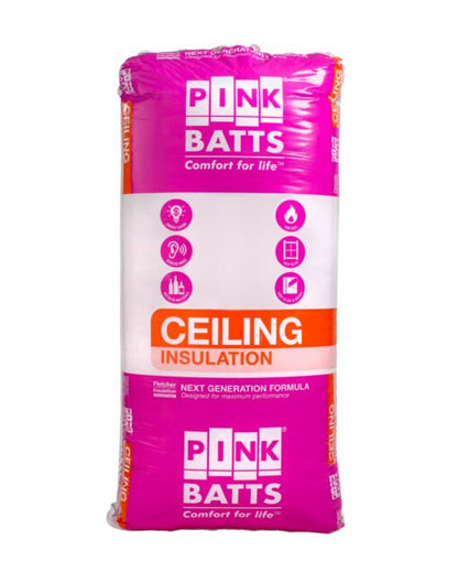 R6.0 Pink Batts Glasswool Ceiling Insulation - AKA Acoustics Pty Ltd